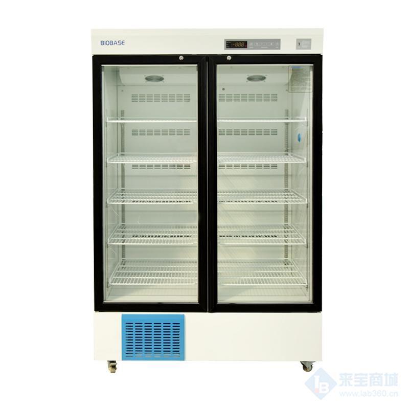 双开门医用冷藏箱BYC-1000 2-8℃ 1000L立式双开门医用药品冷藏箱